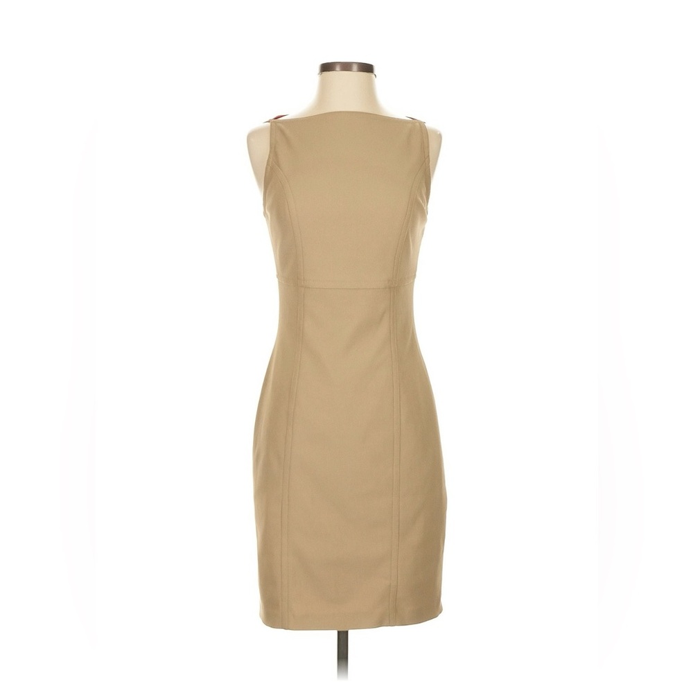 Robert Rodriguez work cocktail dress beige tan size 2